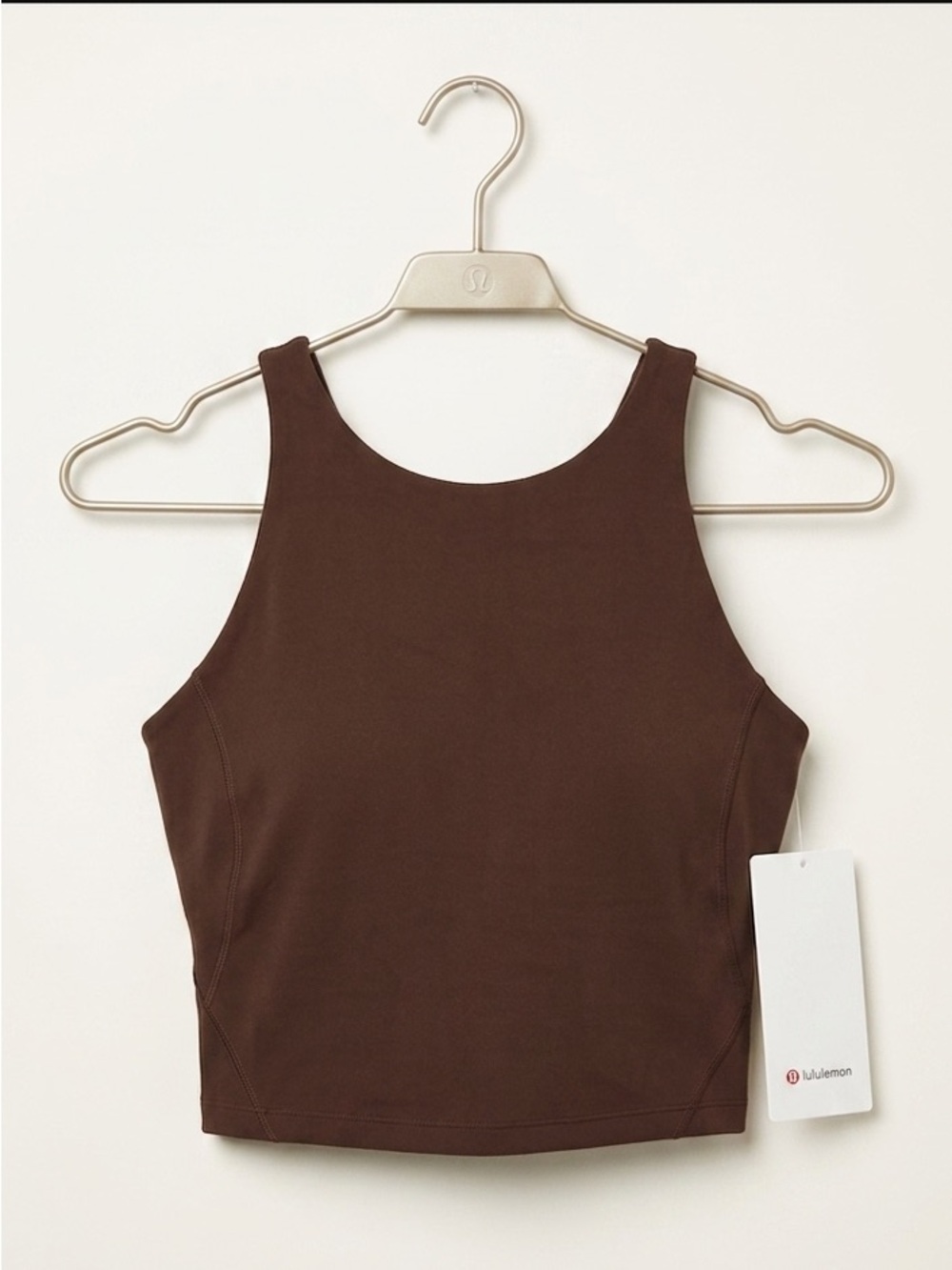 lululemon athletica Brown High-Neck Crop Tank